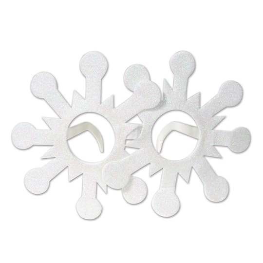 Beistle Glittered Snowflake Glasses, 2ct.